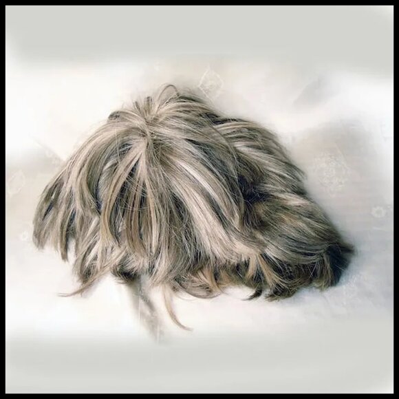 Shaggy Frosted Wig, Carousel Shag Glam Rock Tina Turner Hair - 70s Vintage - Picture 5 of 15